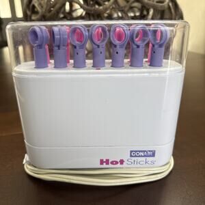 Conair Hot Sticks Hairsetter 14 Flexible Rollers Curlers Pink Purple WORKS GREAT